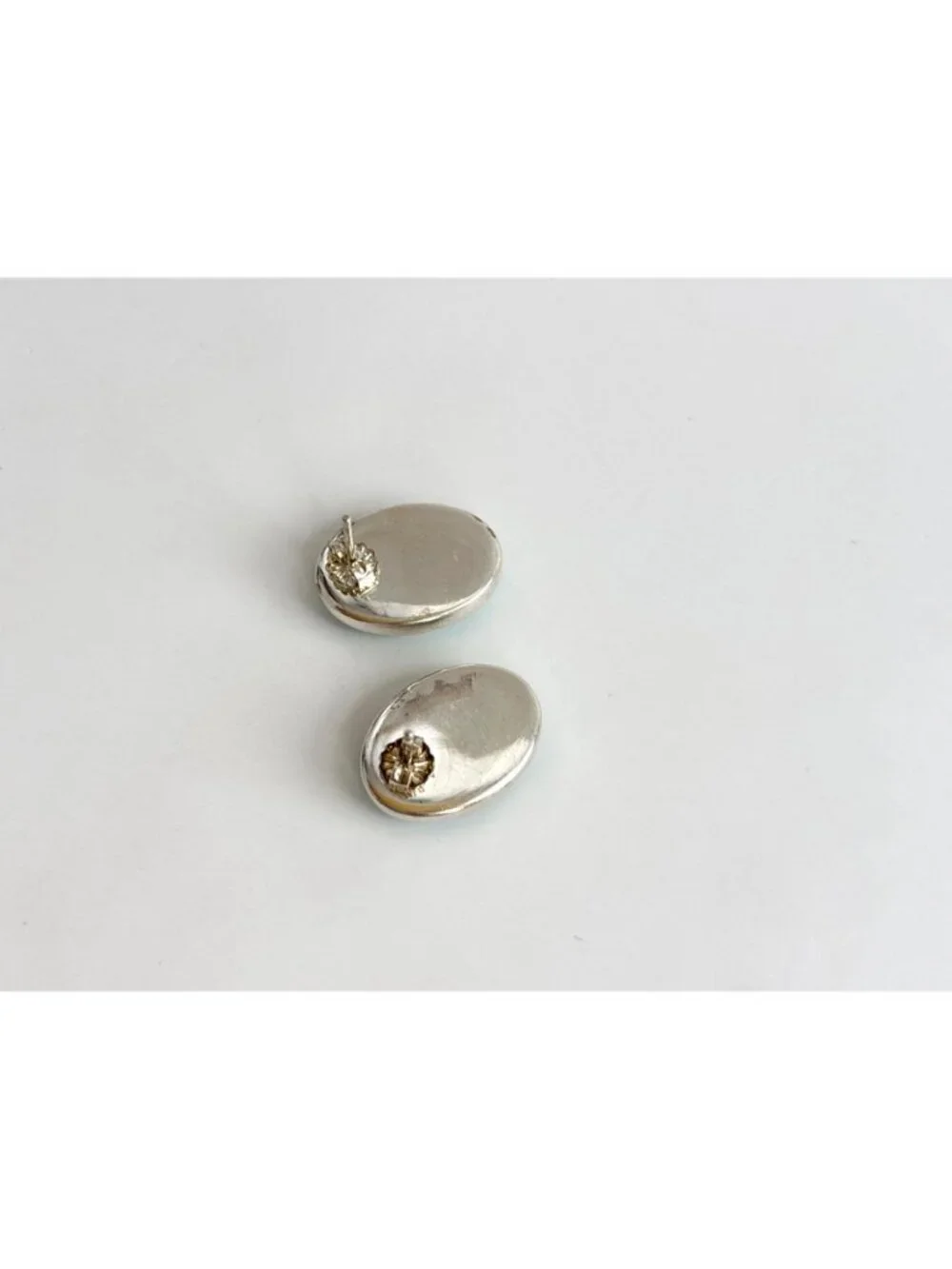 Natural Amethyst Gemstone Vintage Sterling Silver 925 Stud Post Back Earrings
